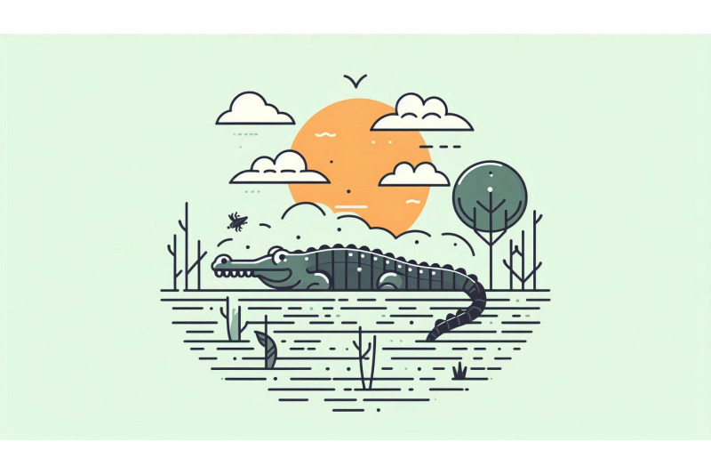 crocodile-calm-river