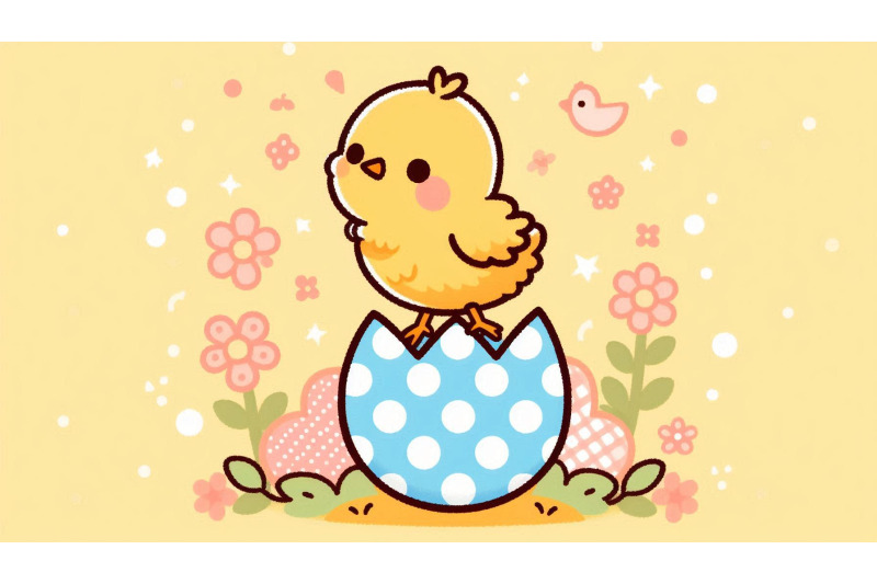 cute-chick-with-polka-dot-egg