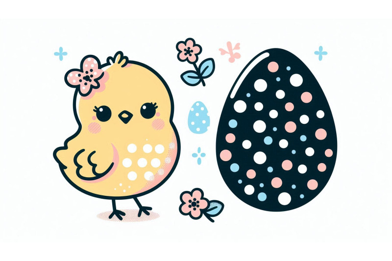 cute-chick-with-polka-dot-egg