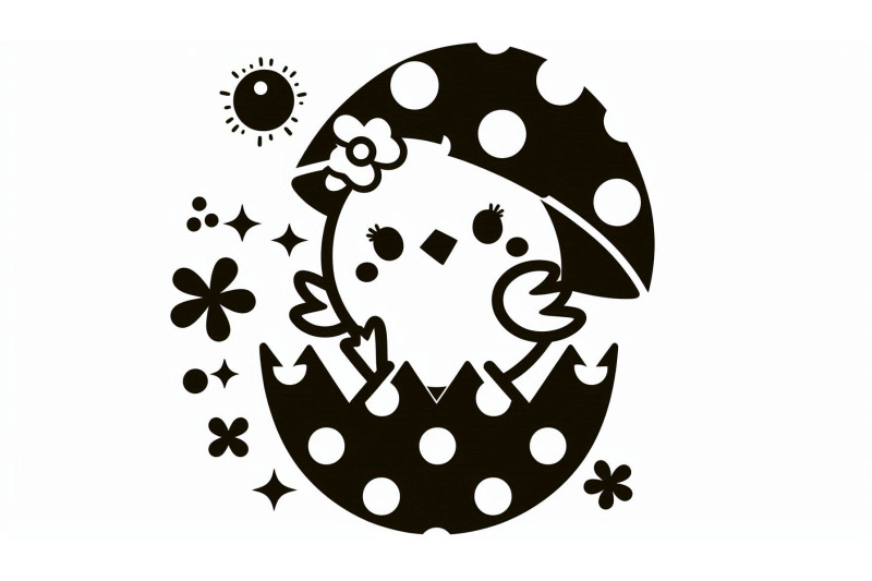 cute-chick-with-polka-dot-egg