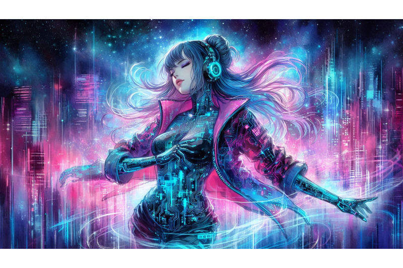 cyberpunk-girl-digital-aurora