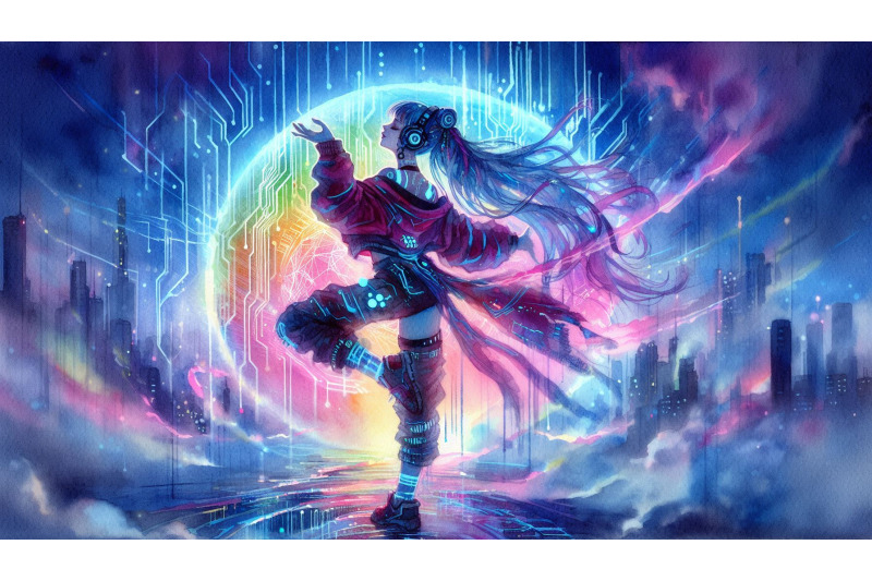 cyberpunk-girl-digital-aurora