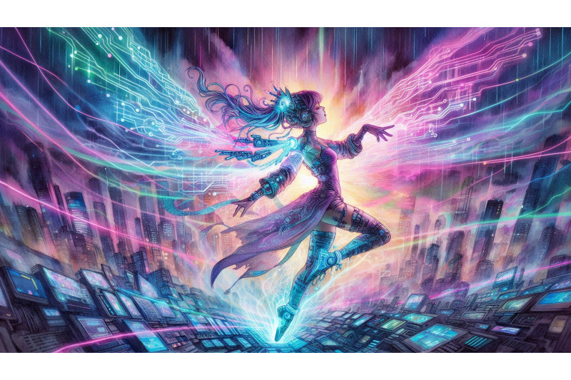 cyberpunk-girl-digital-aurora