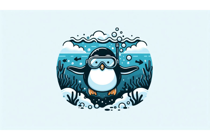 diving-underwater-penguin