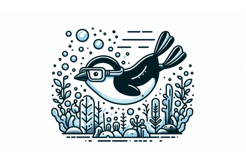 diving-underwater-penguin