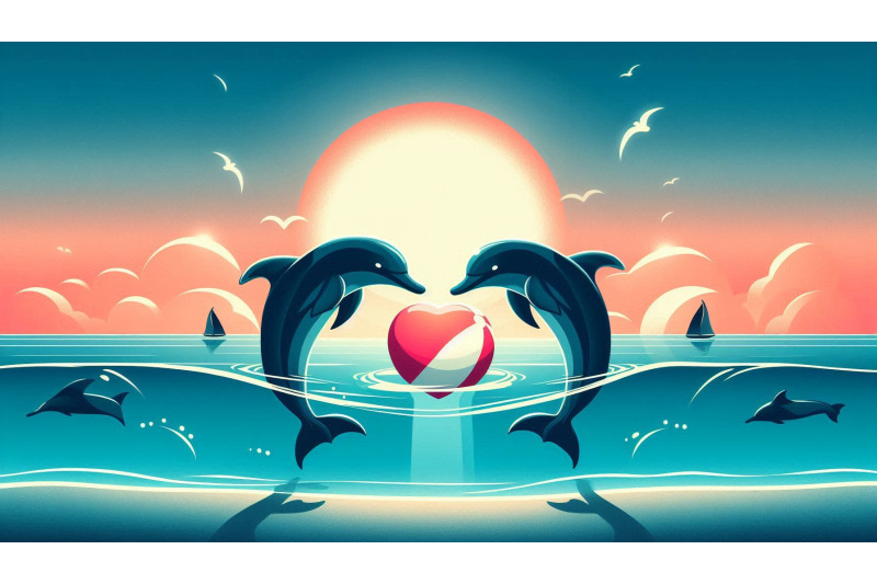 dolphins-heart-ball
