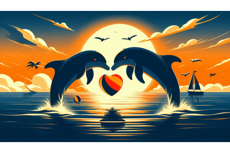 dolphins-heart-ball