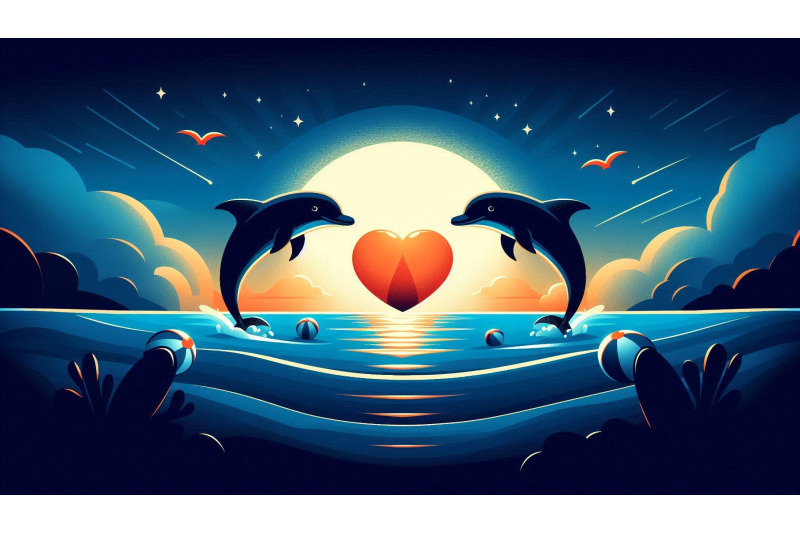 dolphins-heart-ball