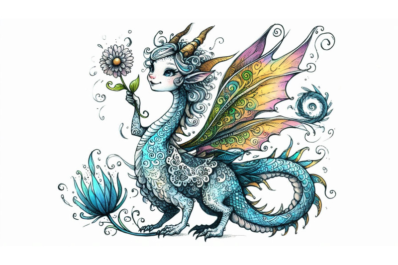 doodle-fairy-dragon-sketch