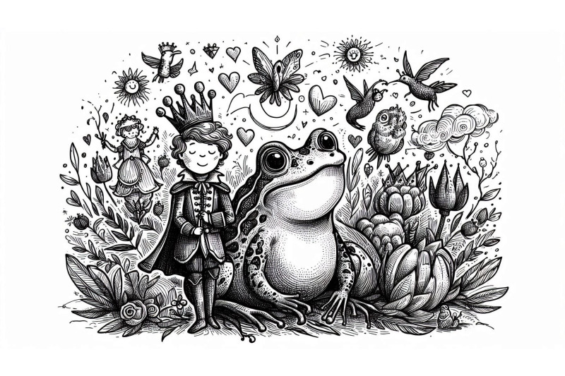 doodle-frog-prince-sketch