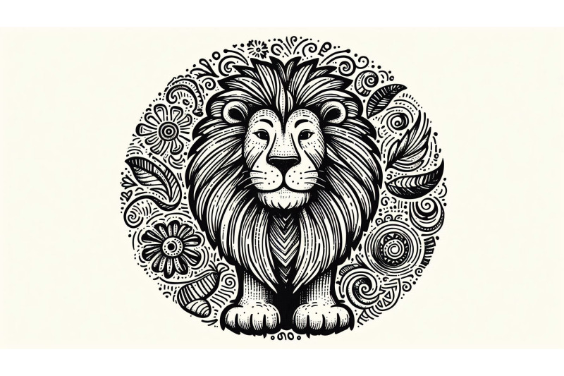 doodle-lion-sketch-illustration