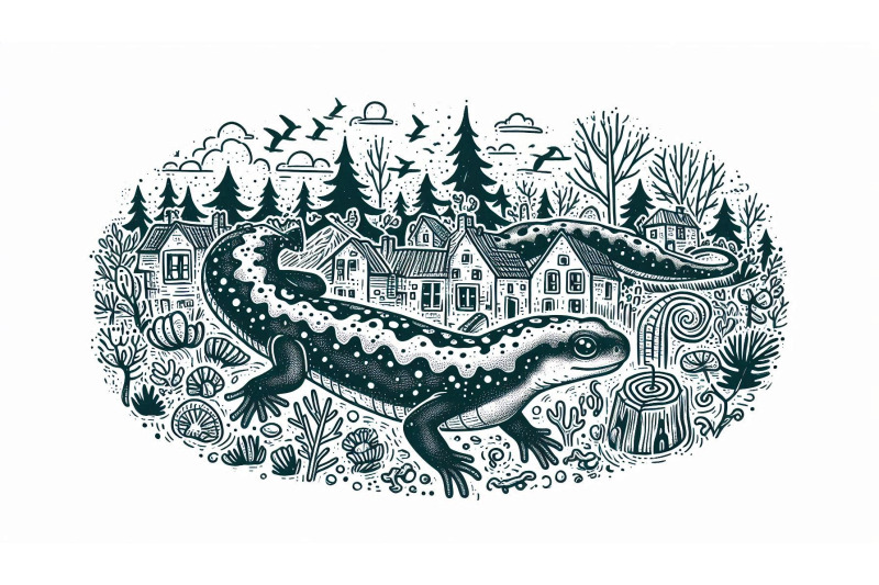 doodle-newt-illustration-sketch