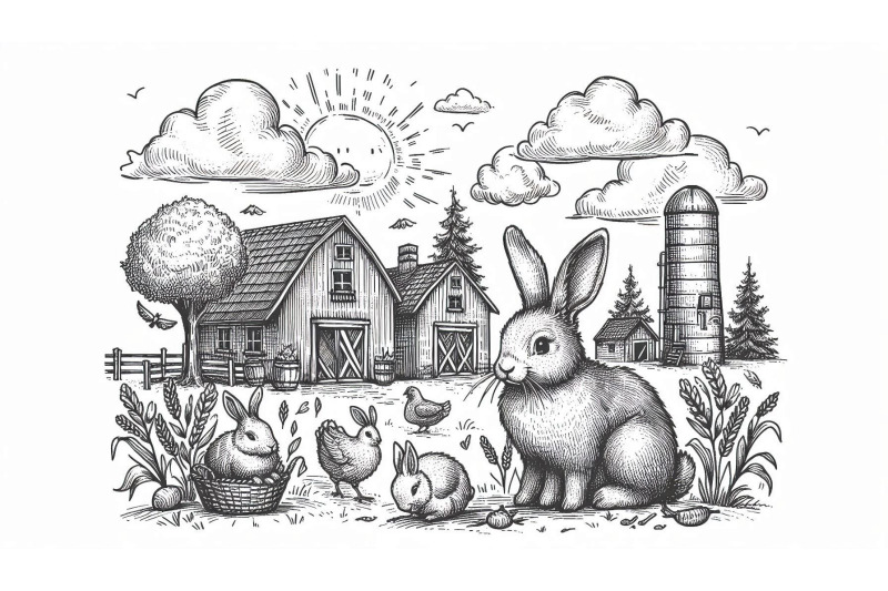 doodle-rabbit-farm-sketch