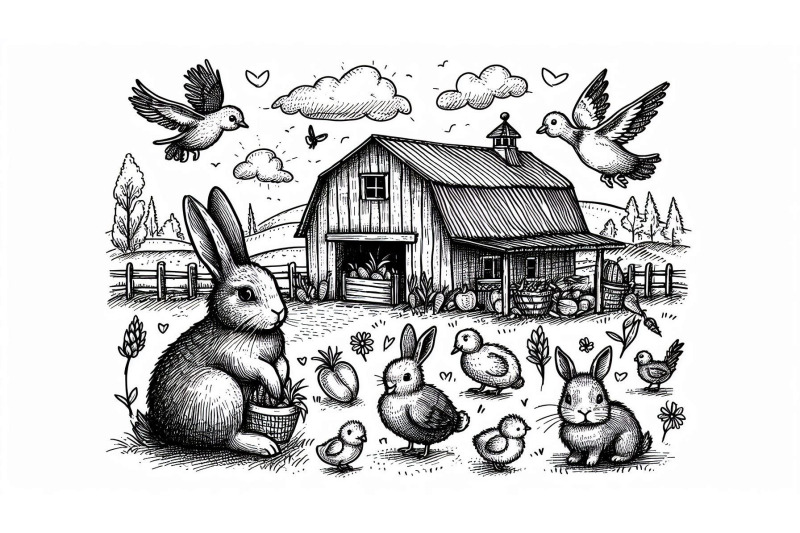 doodle-rabbit-farm-sketch
