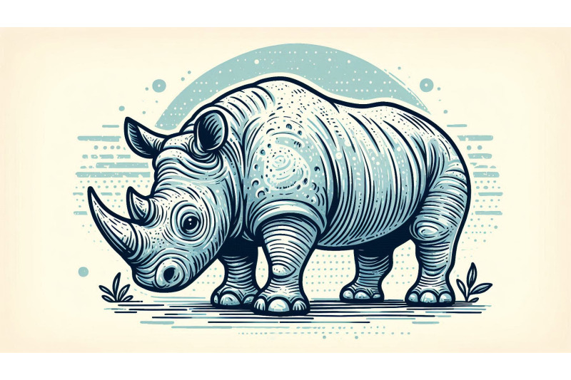doodle-rhino-illustration-sketch