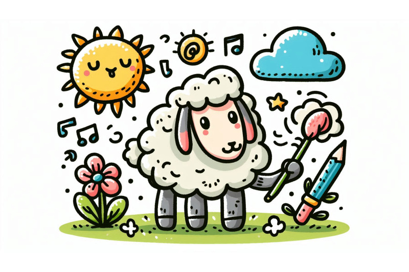 doodle-sheep-character-sketch