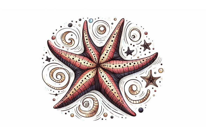 doodle-starfish-sketch-illustration