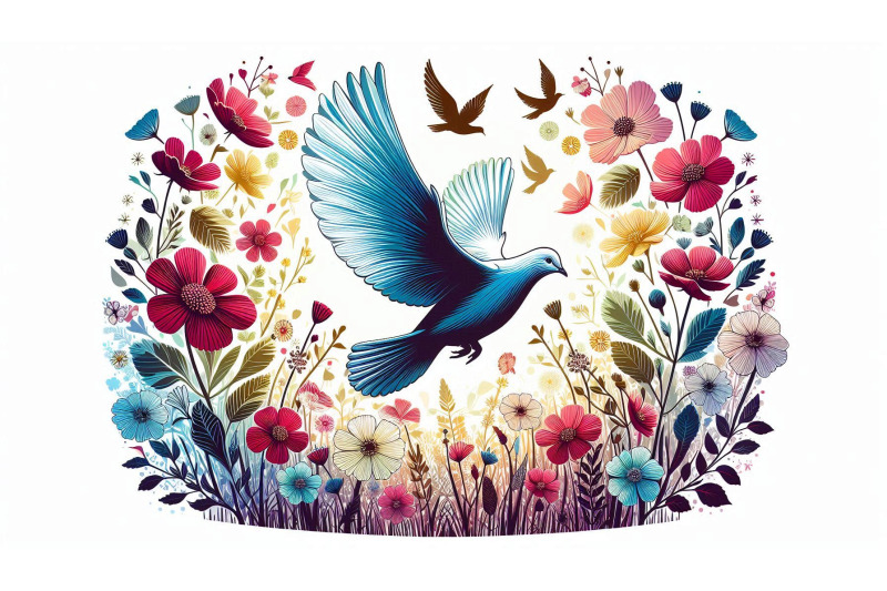 dove-flower-field