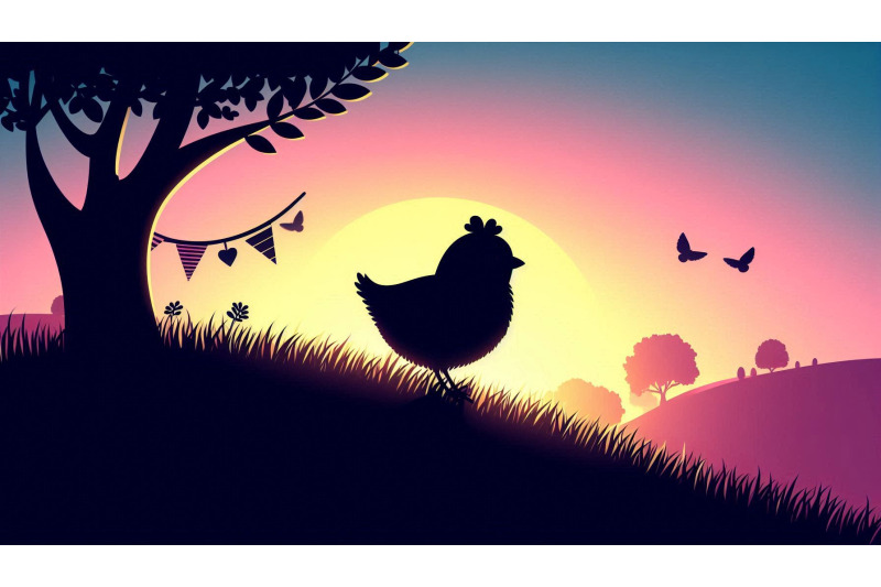 easter-chick-on-a-grassy-hill