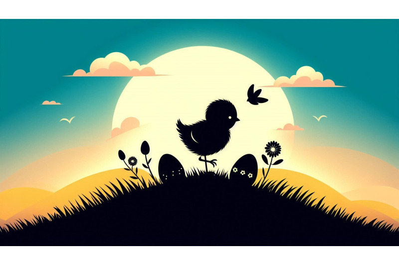 easter-chick-on-a-grassy-hill