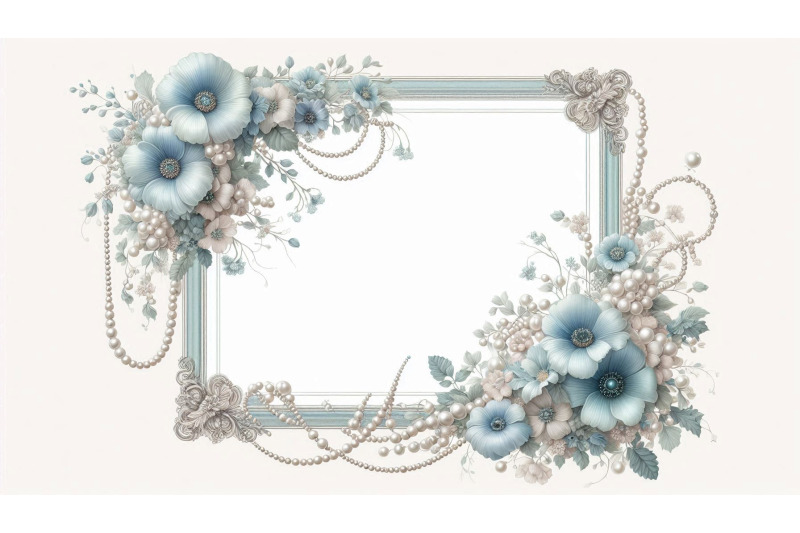 elegant-blue-floral-frame