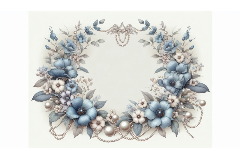 elegant-blue-floral-frame