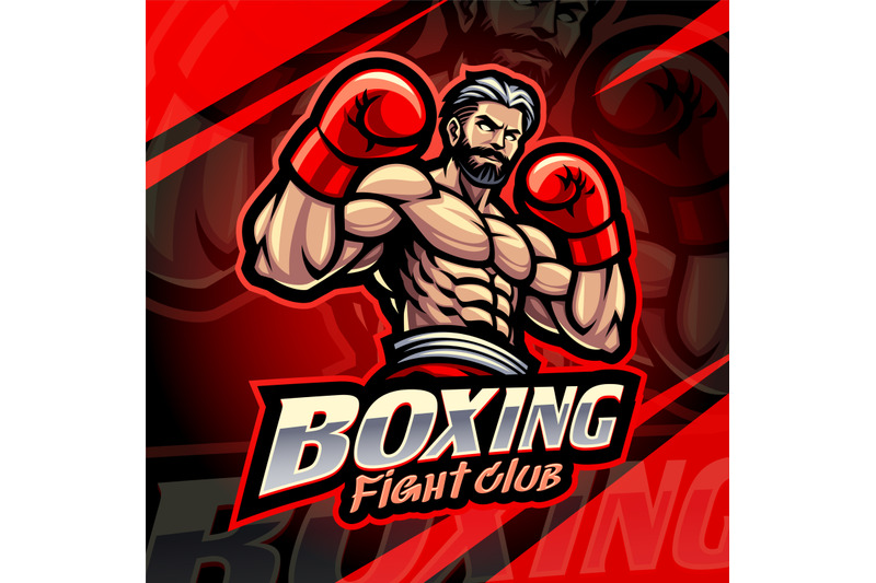 boxing-fight-club-esport-mascot-logo-design