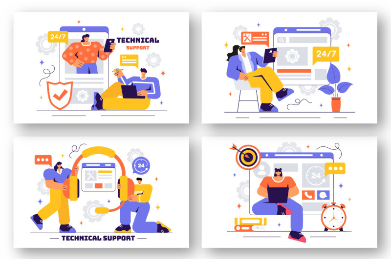 11-technical-support-system-illustration