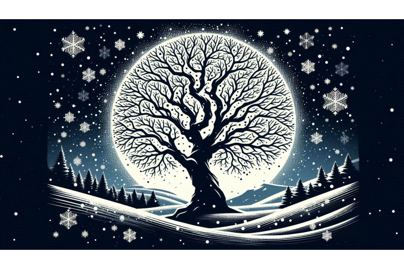 elegant-tree-with-falling-snow