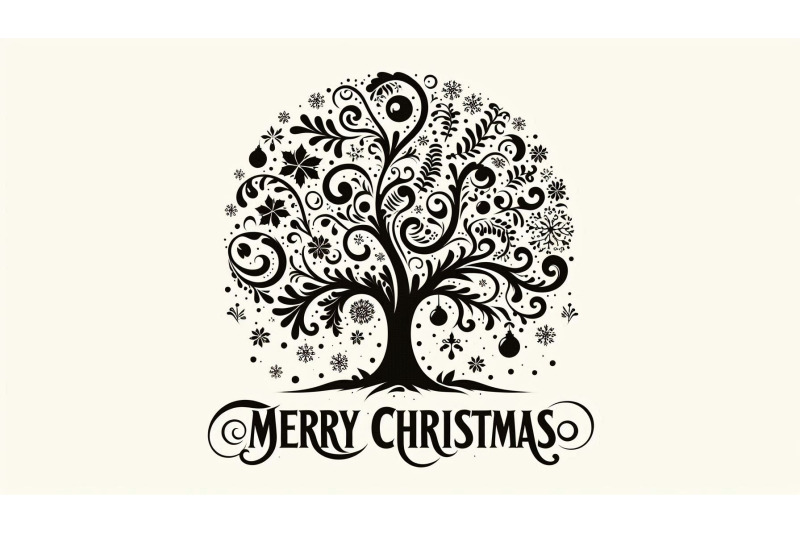 elegant-tree-with-merry-text