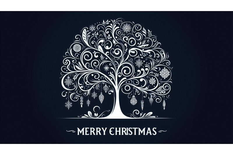 elegant-tree-with-merry-text