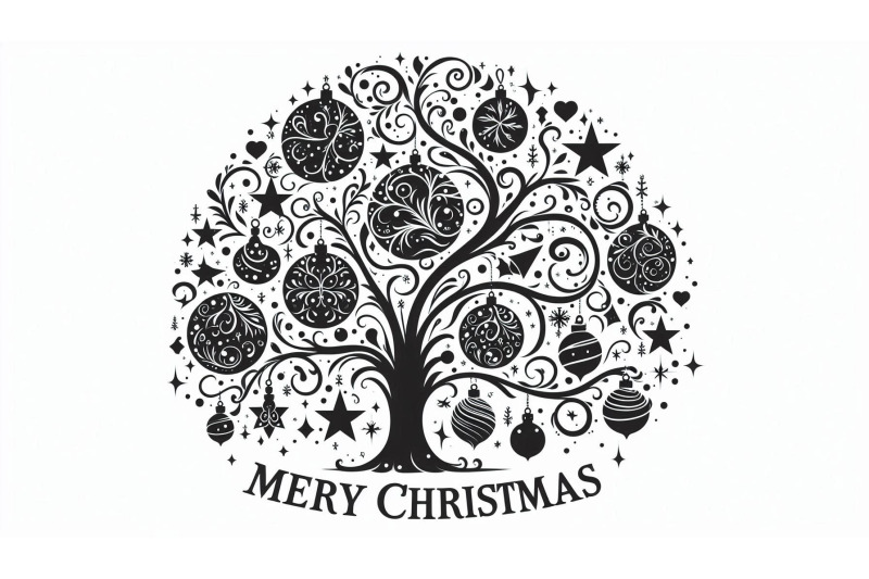 elegant-tree-with-merry-text