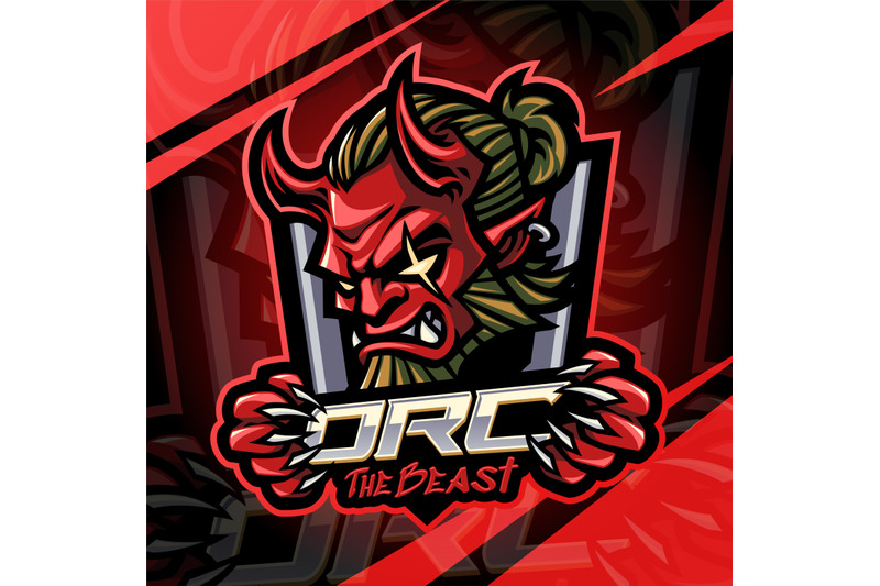 orc-the-beast-esport-mascot-logo-design