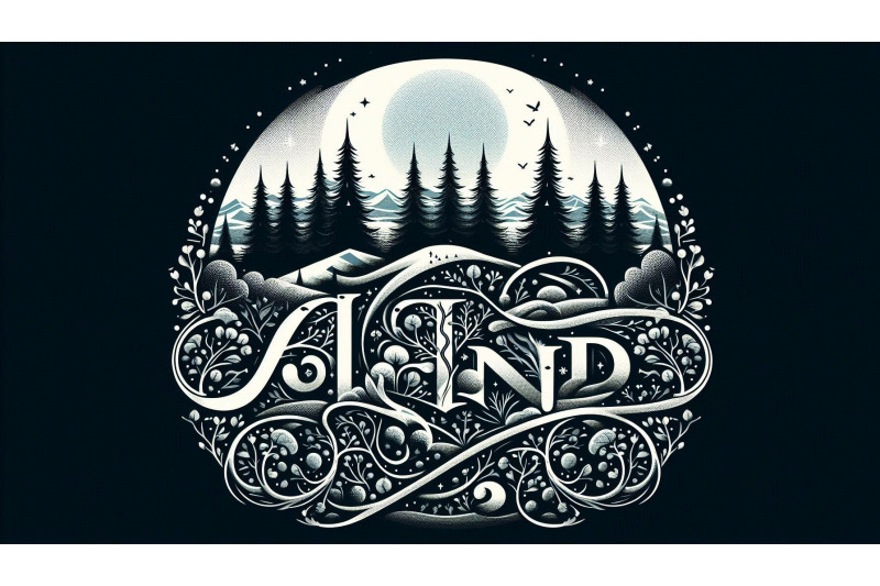elegant-typography-with-trees