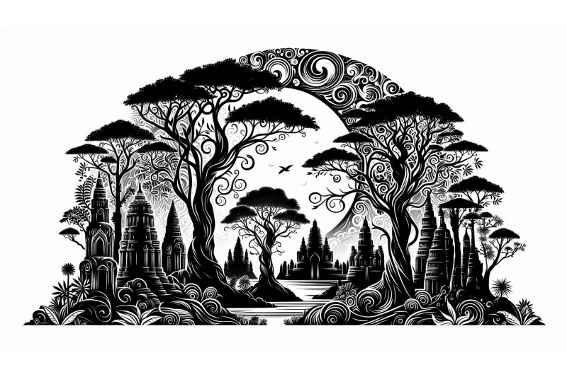 elegant-typography-with-trees