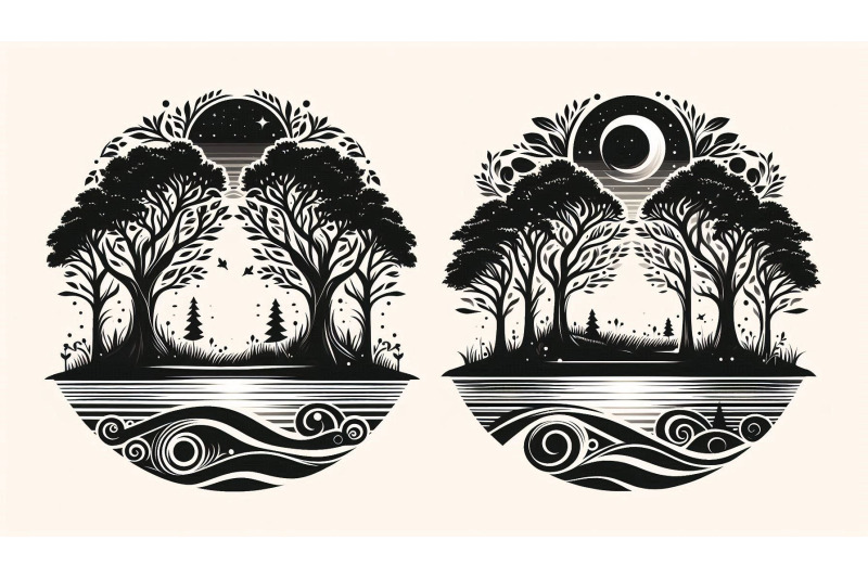 elegant-typography-with-trees