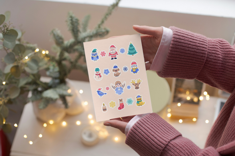 christmas-stickers-set
