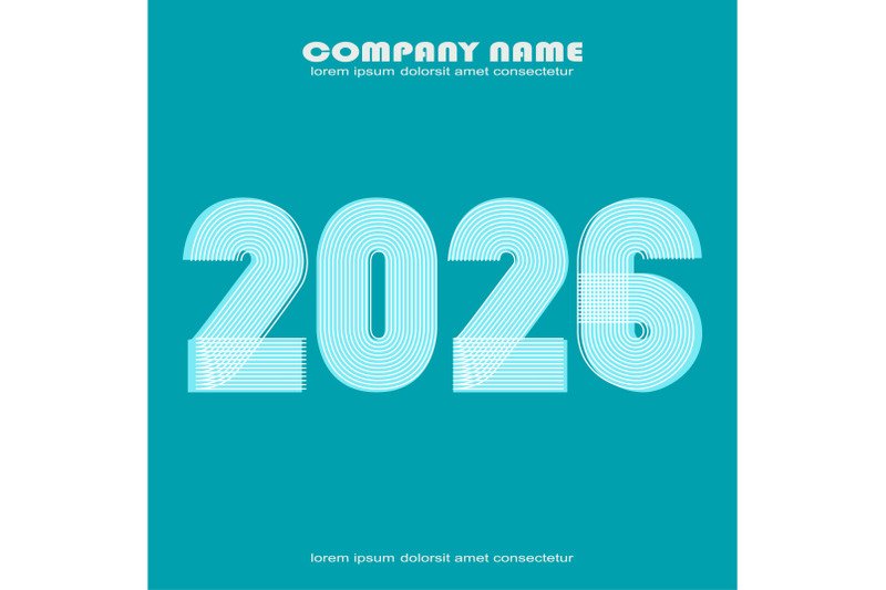 modern-minimal-cover-background-with-2026-numbers-on-blue-vector