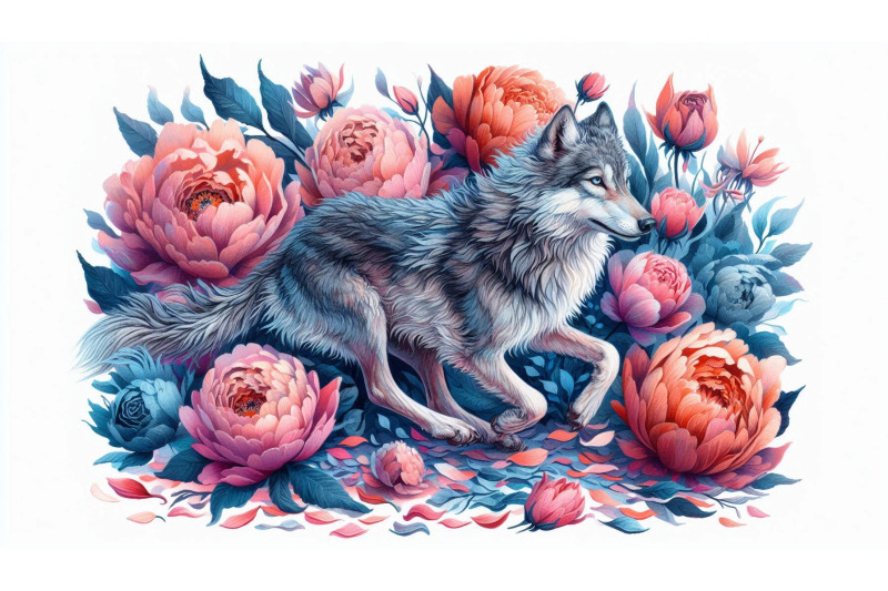 fauvist-wolf-petals