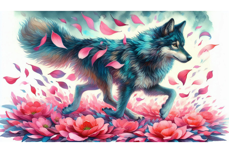 fauvist-wolf-petals