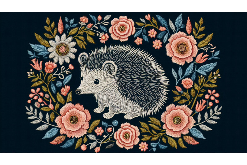 floral-hedgehog-embroidery