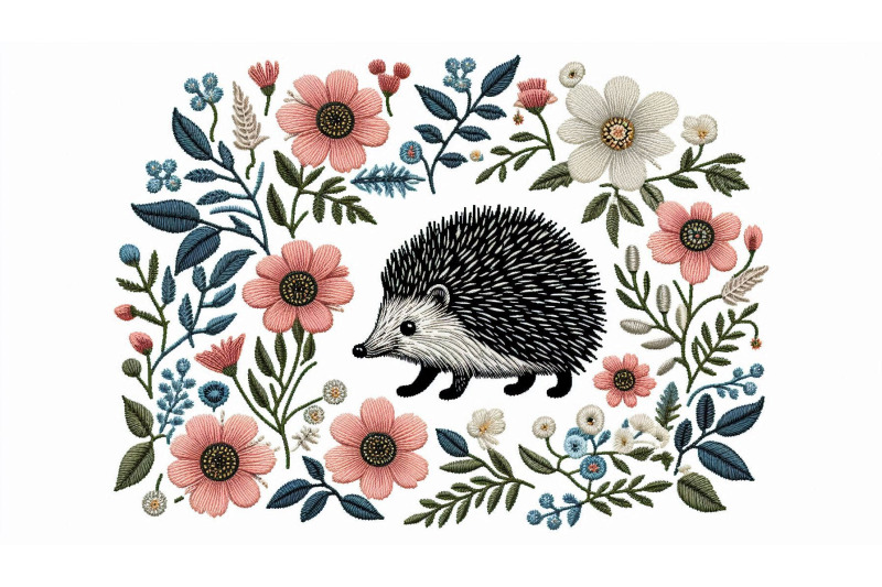 floral-hedgehog-embroidery