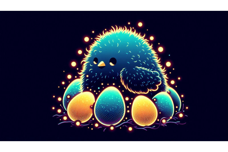 fluffy-chick-with-glowing-eggs