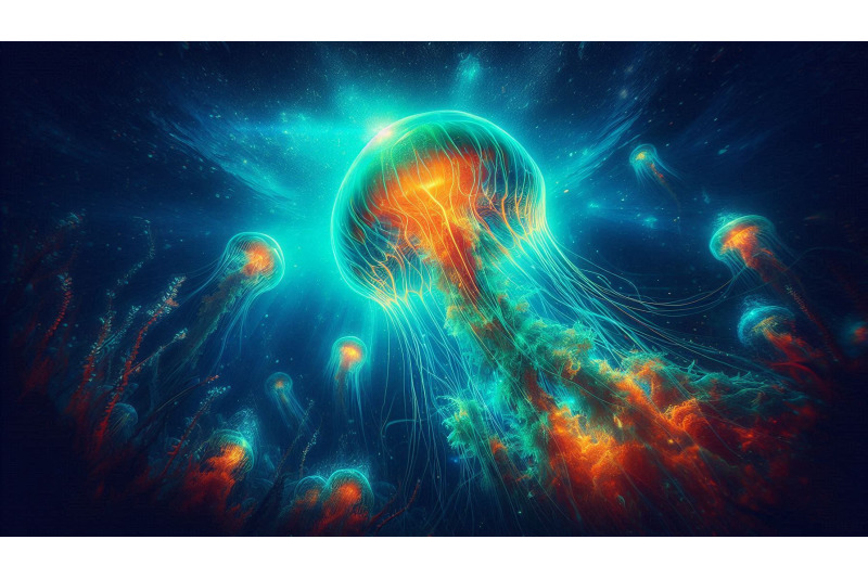 glowing-jellyfish-ocean