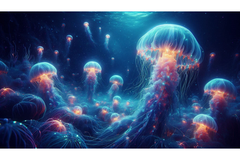 glowing-jellyfish-ocean