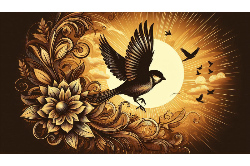 sparrow-in-golden-sunrise