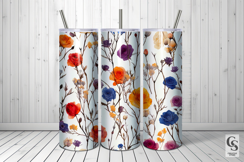 pressed-rose-flowers-seamless-pattern