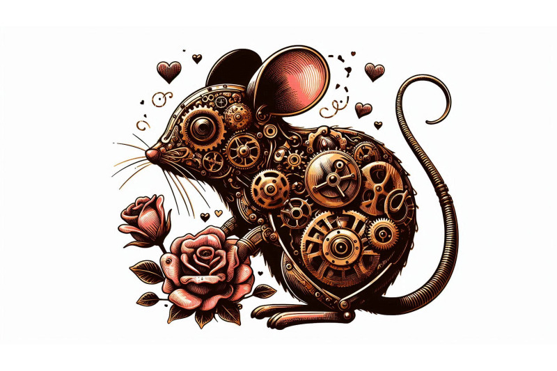 steampunk-mouse-heart-gears