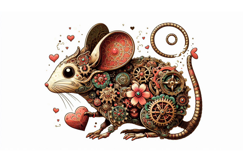 steampunk-mouse-heart-gears