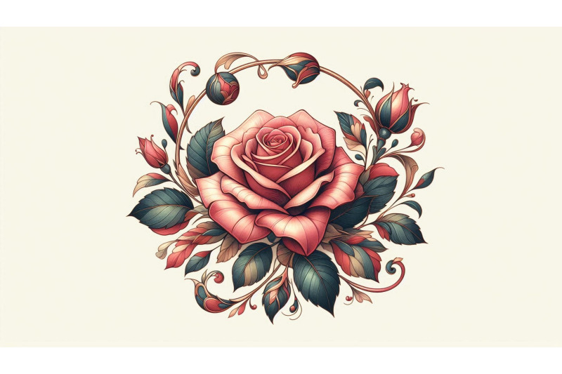 stylized-rose-frame